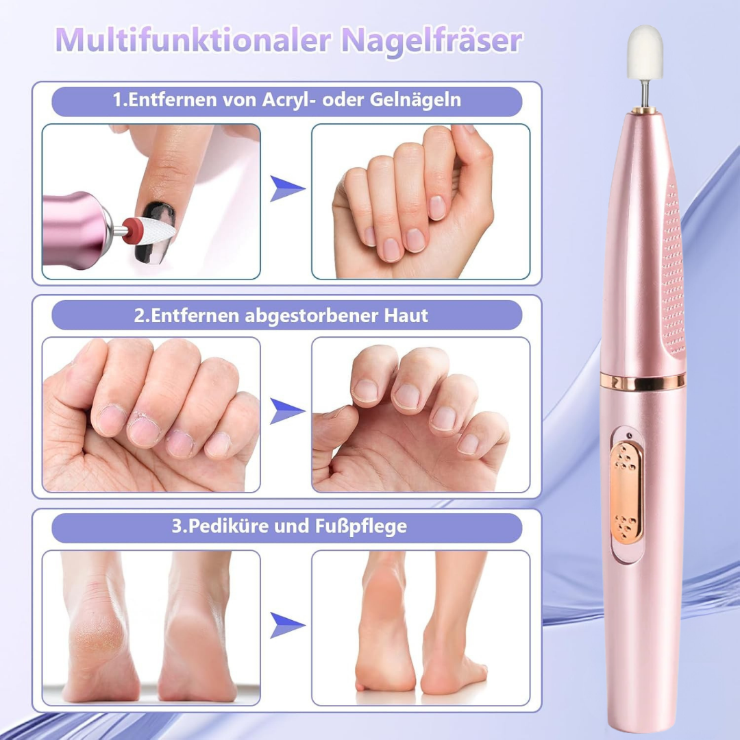 Pediküre Set All-in-One + (Gratis 12 Aufsätze inkl. Schleifringe)