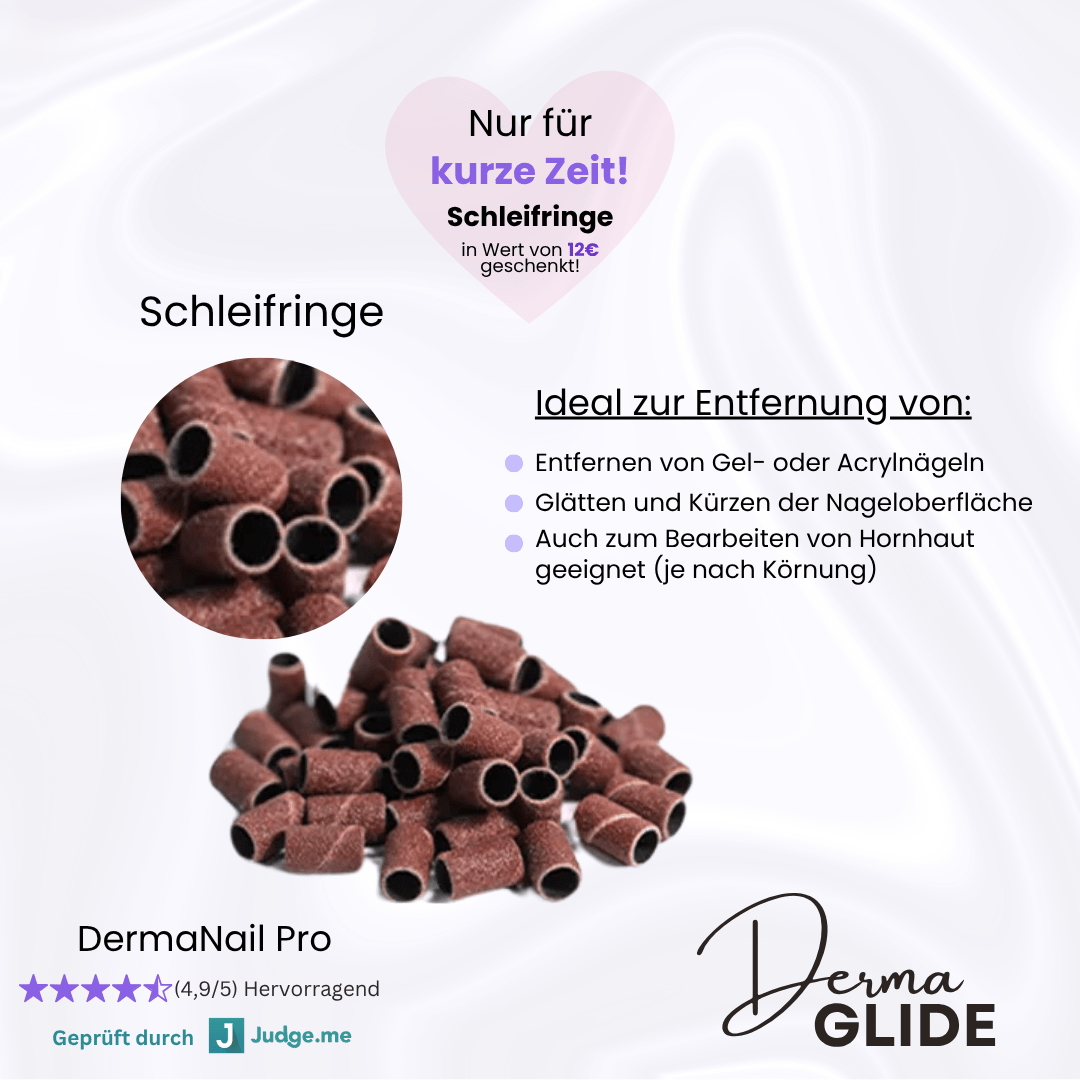 DermaNail Pro Pediküre Set + 12 Aufsätze (inkl. Gratis Schleifringe) - DermaGlide