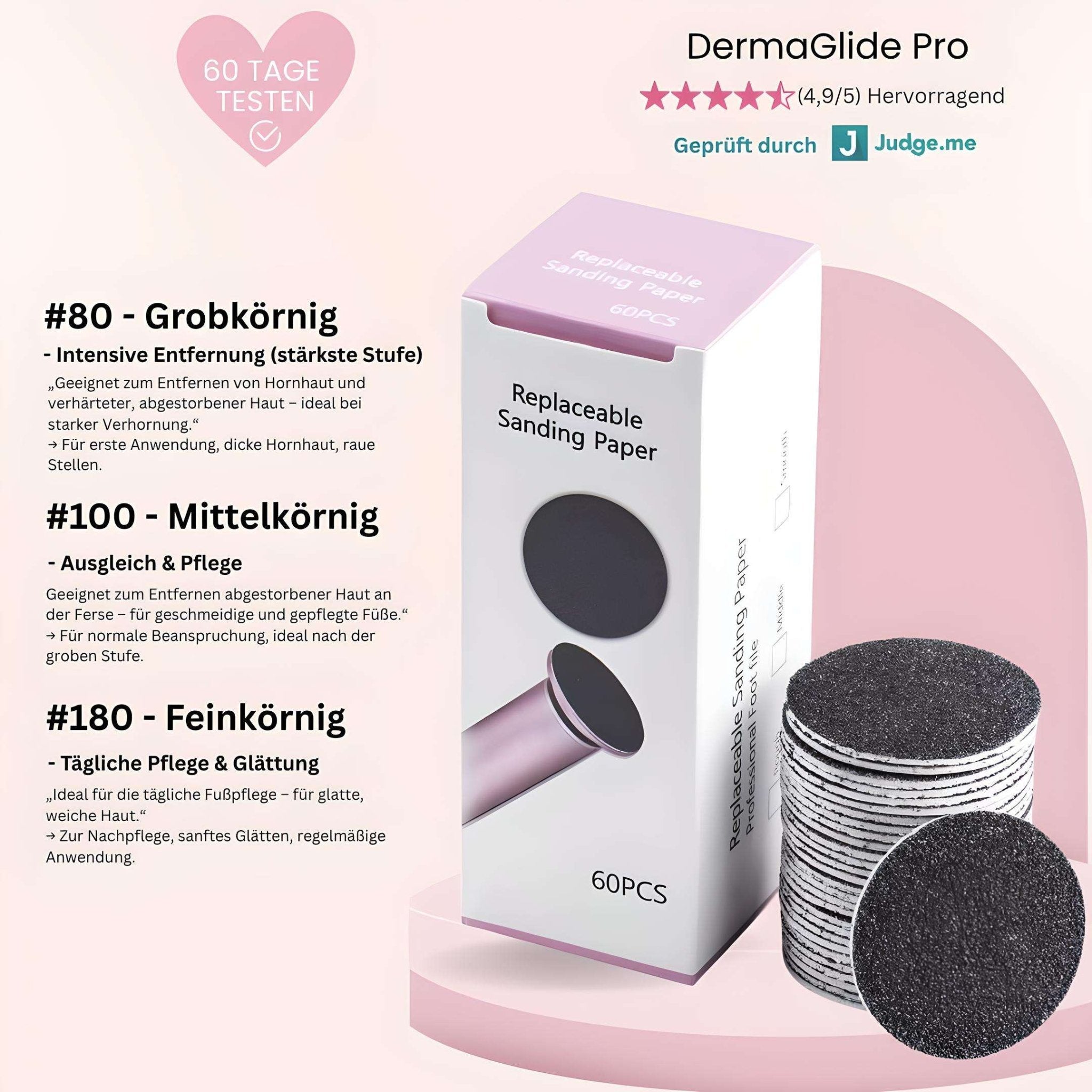 Glide Pads Nachfüllpack 60 Stück - DermaGlide